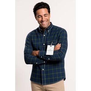 Peter Manning NYC Everyday Shirt Button Down Blackwatch Plaid Size 4 NWT